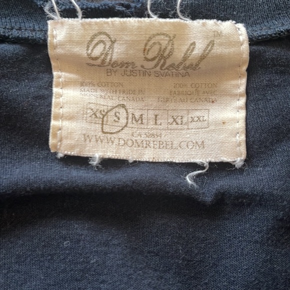 Dom Rebel Extra Slim V- Neck Tshirt - Picture 3 of 3